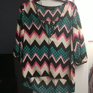 Multicolor Chevron Blouse
